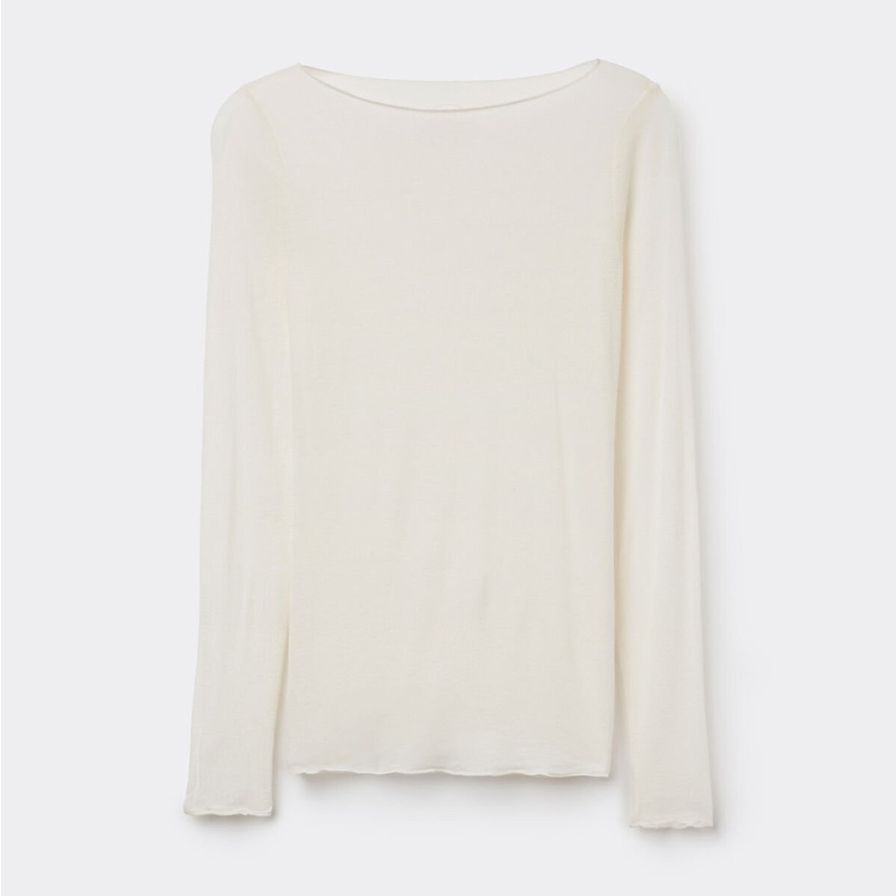 Intimissimi Modal Cashmere Top Boat Neck
